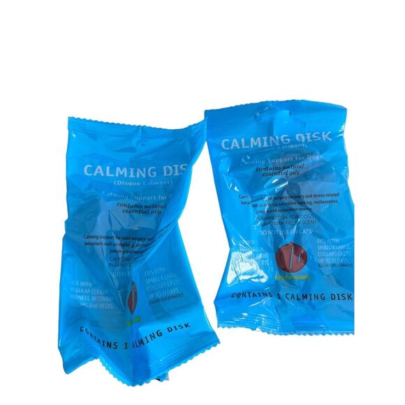 Calm Paws Dog E Collar Size L Soft Calming Gel Patch Disk Behavior Support - Picture 4 of 11